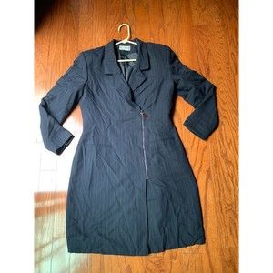 Kasper ASL Dress Strip Navy Blue Size 12